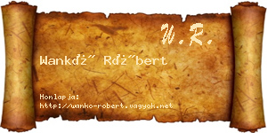 Wankó Róbert névjegykártya